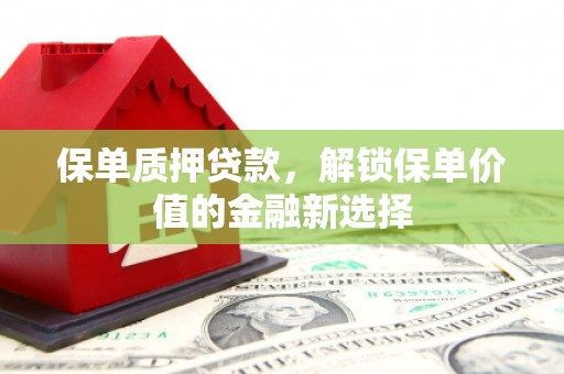 颍上保单质押贷款，解锁保单价值的金融新选择