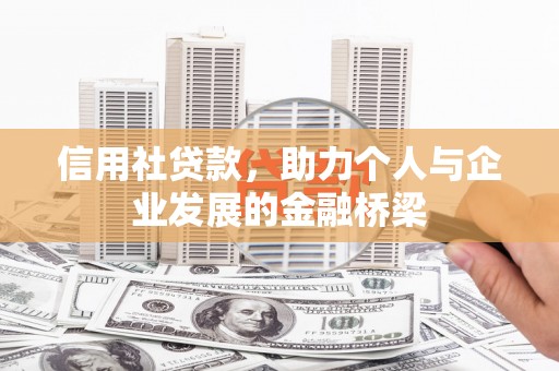 颍上信用社贷款，助力个人与企业发展的金融桥梁