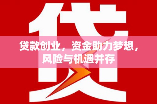 颍上贷款创业，资金助力梦想，风险与机遇并存