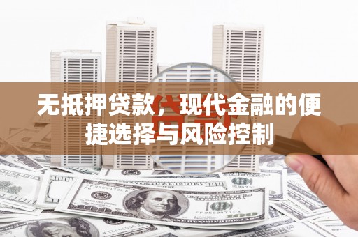 颍上无抵押贷款，现代金融的便捷选择与风险控制