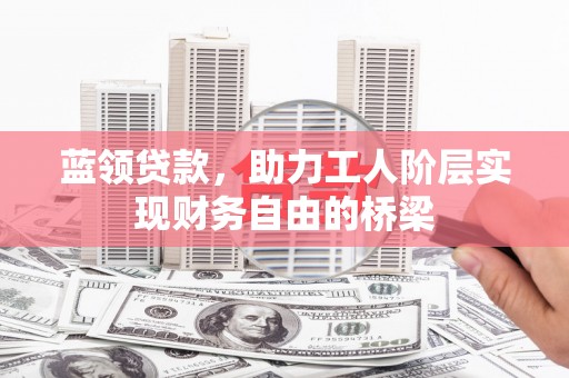 颍上蓝领贷款，助力工人阶层实现财务自由的桥梁