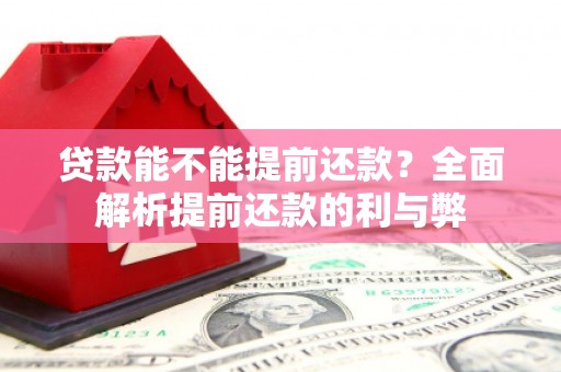 颍上贷款能不能提前还款？全面解析提前还款的利与弊