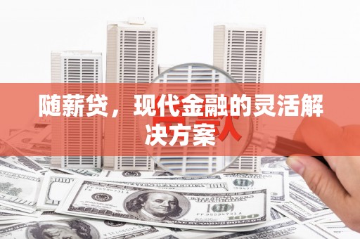 颍上随薪贷，现代金融的灵活解决方案