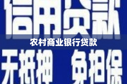 颍上农村商业银行贷款
