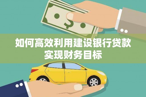 颍上如何高效利用建设银行贷款实现财务目标