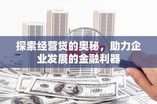 颍上探索经营贷的奥秘，助力企业发展的金融利器