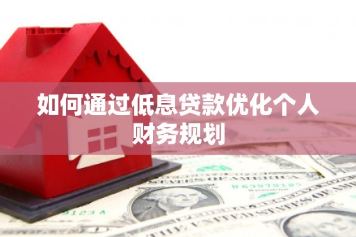 颍上如何通过低息贷款优化个人财务规划