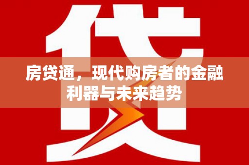 颍上房贷通，现代购房者的金融利器与未来趋势