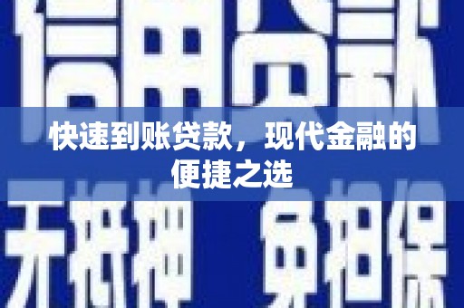 颍上快速到账贷款，现代金融的便捷之选