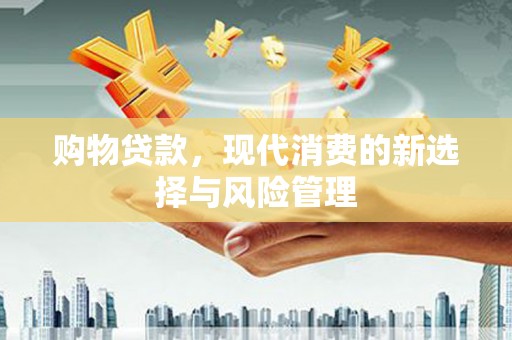 颍上购物贷款，现代消费的新选择与风险管理
