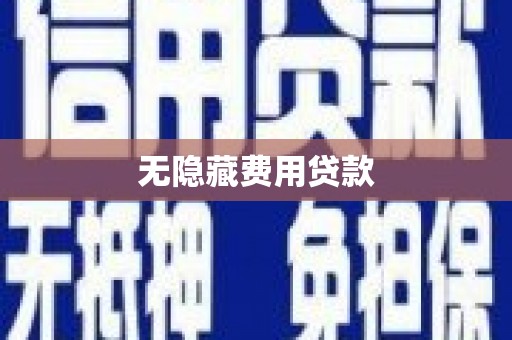 颍上无隐藏费用贷款