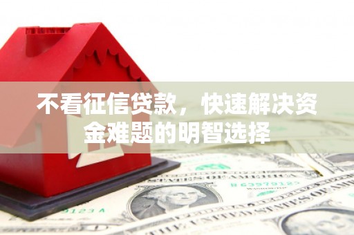 颍上不看征信贷款，快速解决资金难题的明智选择