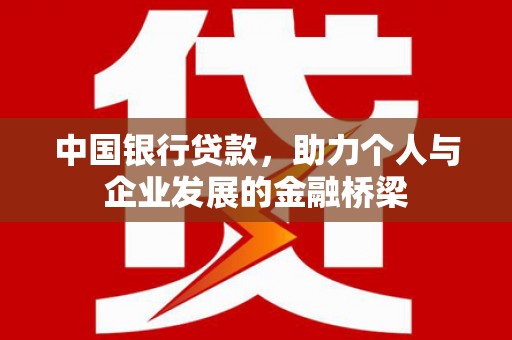 颍上中国银行贷款，助力个人与企业发展的金融桥梁
