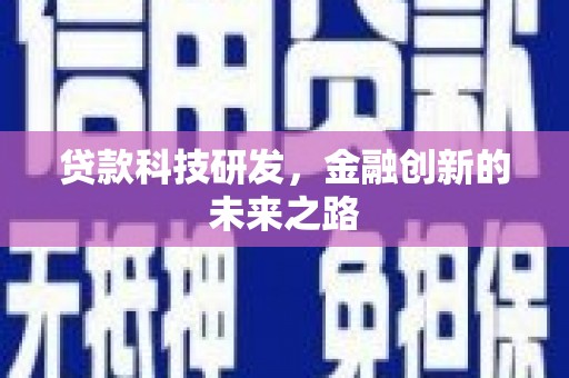 颍上贷款科技研发，金融创新的未来之路