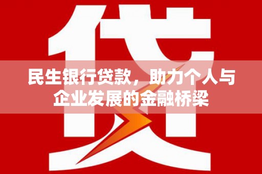 颍上民生银行贷款，助力个人与企业发展的金融桥梁