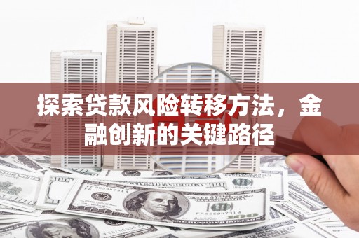 颍上探索贷款风险转移方法，金融创新的关键路径