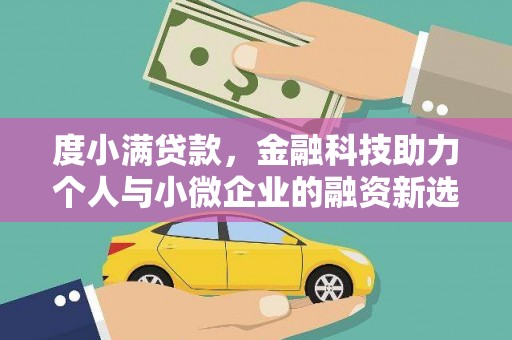 颍上度小满贷款，金融科技助力个人与小微企业的融资新选择