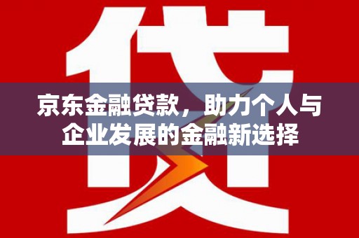 颍上京东金融贷款，助力个人与企业发展的金融新选择