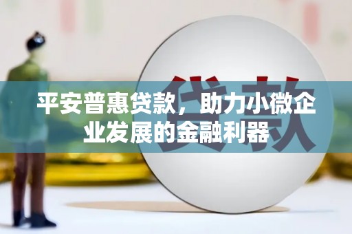 颍上平安普惠贷款，助力小微企业发展的金融利器