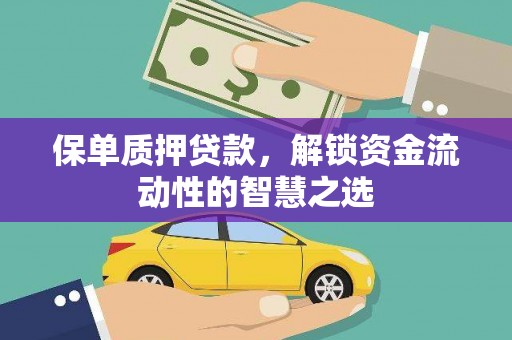 颍上保单质押贷款，解锁资金流动性的智慧之选
