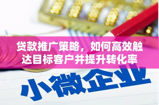 颍上贷款推广策略，如何高效触达目标客户并提升转化率