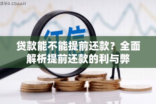 颍上贷款能不能提前还款？全面解析提前还款的利与弊