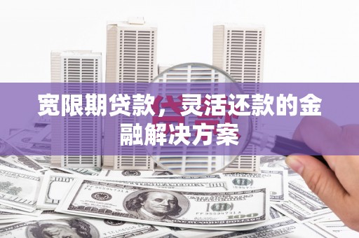 颍上宽限期贷款，灵活还款的金融解决方案