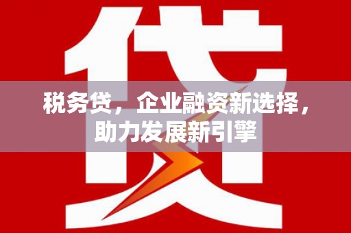 颍上税务贷，企业融资新选择，助力发展新引擎