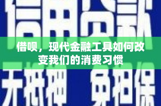 颍上借呗，现代金融工具如何改变我们的消费习惯