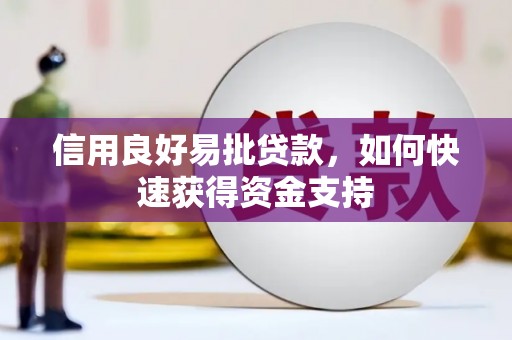颍上信用良好易批贷款，如何快速获得资金支持