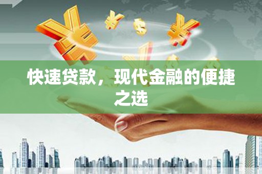 颍上快速贷款，现代金融的便捷之选