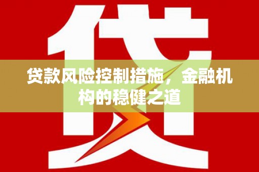颍上贷款风险控制措施，金融机构的稳健之道