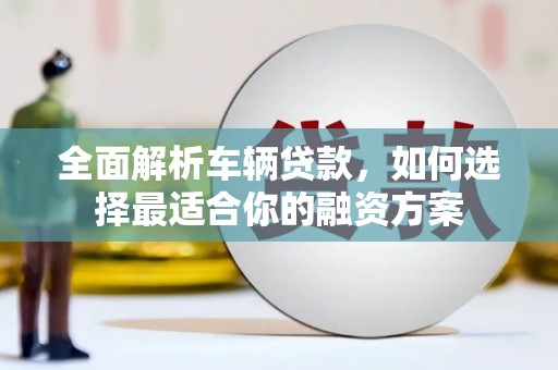 颍上全面解析车辆贷款，如何选择最适合你的融资方案