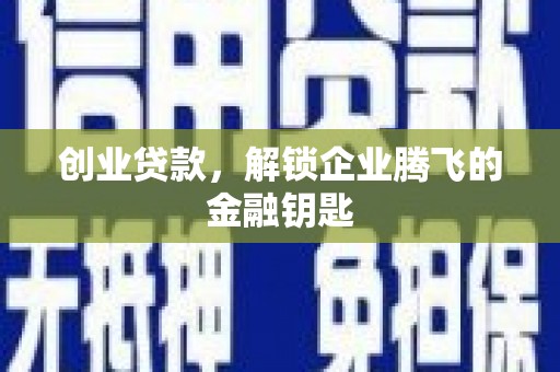 颍上创业贷款，解锁企业腾飞的金融钥匙
