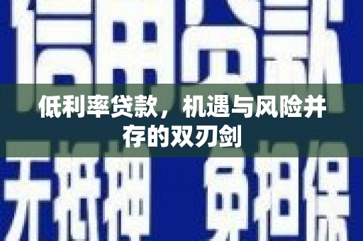 颍上低利率贷款，机遇与风险并存的双刃剑