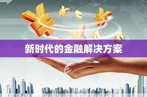 颍上新时代的金融解决方案
